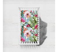 Morbuy Sábana Bajera Cuna Bebe, Plantas Nordicas Sabanas Minicuna, Ábana Capazo Ajustable Transpirable Funda de Cuna Universal para Colchones Ovalados, Rectangulares (Cactus,65x95cm)