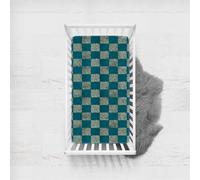 Morbuy Sábana Bajera Cuna Bebe, Textura de Celosía Suave Sabanas Minicuna,Ábana Capazo Ajustable Transpirable Funda de Cuna Universal para Colchones Ovalados,Rectangulares (Verde,95x65cm)