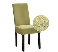 Morbuy-Shop Fundas para Sillas Impermeable Seersucker de Comedor Color Sólido Elasticas Extraíbles y Lavables Funda de Silla Respaldo Alto Universal para Hogar Banquetes Hotel