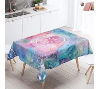 Morbuy-Shop Manteles de Mesa Mantel, Rectangular Impresión 3D Mandala Impermeable Antimanchas Lavable Manteles para Cocina o Salón Comedor Decoración del Hogar