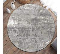 Morbuy-shop Tapete Redondo Felpudos Alfombra, Estilo Nórdico Arte Abstracto Alfombras Piso Moqueta Poliéster Dormitorio Sala de Estar Juego Mats Pad para Habitación Decorativo