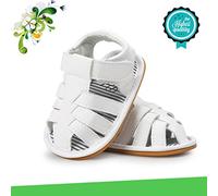 Morbuy Zapatos Bebé Primeros Pasos Unisex, Suela Blanda Antideslizante Sandalias de Verano Recién Nacido 0-18 Meses (13cm / 12-18meses, Blanco)
