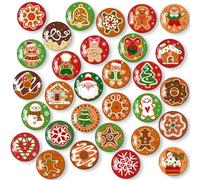 MORCART 30 imanes de Navidad para nevera, imanes de nevera, decoración de Navidad, lavaplatos, taquillas, pizarras, gabinetes, aulas, oficinas, cubículos y galletas