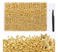 Morcheiong 10000 piezas de cuentas de perlas de parte trasera plana de 3-8 mm, cuentas de media perla para decoración DIY de arte de uñas, maquillaje, vestidos de novia, togas de graduación, bolsos