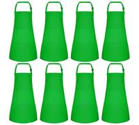 Morcheiong Paquete de 8/12/24 delantales ajustables para niños al por mayor con 2 bolsillos, delantal para niños pequeños, delantales para pintar para niños, para cocinar, hornear, pintar, para niños
