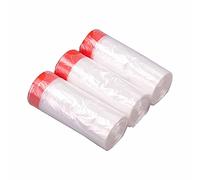 Morcte Bolsas de Basura con Cordón de 40 L, Bolsas de Basura Transparentes con Cordón, 108 Bolsas