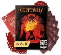 Mord bei Tisch Cena de Misterio para casa - de 6 a 8 Personas - El Caso de la Villa Fantasma - El Juego de Misterio a Partir de 16 años - Ideal como Cena de Misterio para una Cena asesina