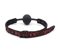 Mordaza Boca Mordaza Boca Extrema Mordaza De Bola Ajustable, Mordaza De Bola Diámetro 4 Cm, De Cuero De Silicona Coqueteo Juguete Sexual Erótico Para Parejas Sexo Extremo(Rot)