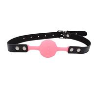 Mordaza bucal de bondage,productos sexuales BDSM,juguetes SM,bolas de silicona para parejas,juegos de rol y juegos de entrenamiento de sumisión para adultos,rosa,sin agujeros,talla única