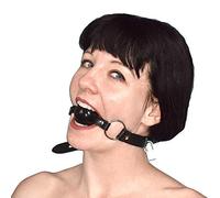 Mordaza bucal de silicona con bola, Mordaza suave para fetichismo BDSM, Correa ajustable de imitación de cuero, Higiénica y suave con los dientes