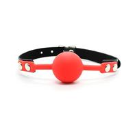 Mordaza bucal para fetiche oral,BDSM,ataduras,juguete erótico,tapón,mordaza de esclavo para adultos,juguete sexual de cuero para mujeres,accesorios porno,atado,rojo,talla única