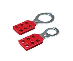 Mordaza de Bloqueo de Acero con Grillete, 40mm x 111.06mm x 5.69mm, Rojo