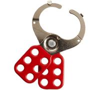 Mordaza de Bloqueo de Acero con Grillete, 40mm x 126.24mm x 5.69mm, Rojo