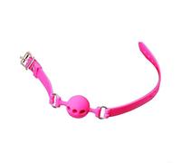 Mordaza de boca ajustable de silicona para bondage,bola para BDSM,fetiche,ataduras de esclavos,juguetes sexuales,mordaza de boca abierta para juegos de adultos,rosa,talla S