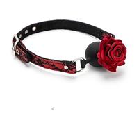 Mordaza de boca con diseño de rosa,sexy,retro,de encaje,para bondage,BDSM,para perros,esclavos,coqueteo,juegos para adultos,juguetes sexuales para mujeres,parejas,cosplay,rojo,talla ú