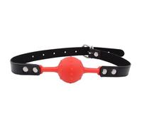 Mordaza de boca de bondage,productos sexuales BDSM,juguetes SM,bolas de silicona para parejas,juegos de rol y juegos de entrenamiento de sumisión para adultos,color rojo,sin agujeros,talla ú