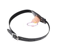 Mordaza de consolador de doble punta,arnés para la cabeza,mordaza para la boca,arnés para el pene,juguetes sexuales lésbicos,juguetes eróticos para adultos,marrón,talla S