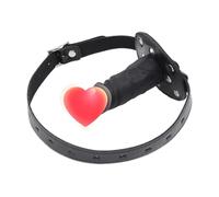 Mordaza de consolador de doble punta con arnés para la cabeza,mordaza bucal,arnés de pene,bondage BDSM,juguetes sexuales lésbicos,juguetes eróticos para adultos,color negro,talla M