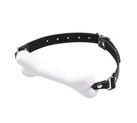 Mordaza de perro con hueso para morder,correa para la boca,arnés para caballo,correa de sujeción,fijación oral,esclavo de peluche,juguetes sexuales para coquetear,parejas,blanco,talla ún