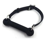 Mordaza de perro con hueso para morder,correa para la boca,arnés para caballo,correa de sujeción,fijación oral,esclavo de peluche,juguetes sexuales para coquetear,parejas,negro,talla úni