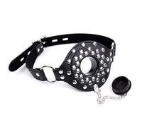 Mordaza de silicona con forma de bola para la boca,juguetes eróticos sexys,mordaza de boca abierta,juegos de esclavos BDSM para adultos,productos sexuales para mujeres,talla única,color negro