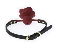 Mordaza de silicona con forma de rosa para BDSM,accesorio de bondage oral,fetiche,boca abierta,transpirable,para parejas,cosplay,accesorios de esclavo,color rojo,talla única