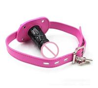 Mordaza Sexy Para Mujer, Juguetes Sexuales Para Adultos, Correa De Cuero Ajustable, Mordaza De Consolador Abierta, Mordaza De Silicona Para Fetiche De Pene, Tapón De Esclavitud, Juguetes Sexuales, B