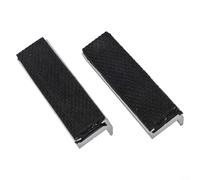 Mordazas de tornillo de banco suaves cubierta protectora de aleación de aluminio y goma, protector multiusos para prensas de taladro (4 pulgadas)