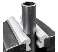 Mordazas protectoras para tornillo de banco de 100 mm - Calidad premium magnética para material redondo y plano, aluminio anodizado, 2 piezas, empresa alemana