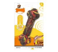 Mordedor de perro Nylabone Strong Chew Bacon Queso Hamburguesa Goma Talla M