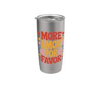 More Amor Por Favor España Amor Romance San Valentín Vaso térmico de acero inoxidable de doble pared