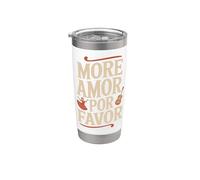 More Amor Por Favor España Amor Romance San Valentín Vaso térmico de acero inoxidable de doble pared
