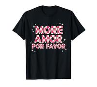 More Amor por Favor Romance Stars Patrón a Cuadros Camiseta