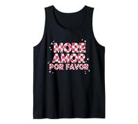 More Amor por Favor Romance Stars Patrón a Cuadros Camiseta sin Mangas