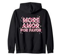 More Amor por Favor Romance Stars Patrón a Cuadros Sudadera con Capucha