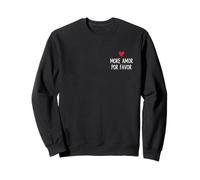 More Amor por Favor Tiny Sketchy Heart Pocket Minimalista Sudadera