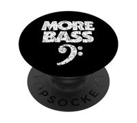 More Bass (Blanco Vintage) Más Bajo Bajista PopSockets PopGrip Adhesivo