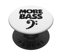 More Bass (Negro Vintage) Más Bajo Bajista PopSockets PopGrip Adhesivo