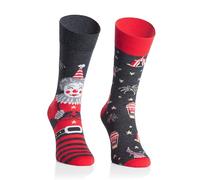 More Calcetines Que No Coinciden - Media Pierna Algodón Colores - Divertido Motivo Navideño - Estampado Loco Multicolor - Extraños para Hombres y Mujeres - 1 Par