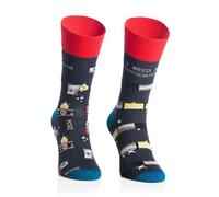 More Calcetines Que No Coinciden - Media Pierna Algodón Colores - Divertido Motivo Navideño - Estampado Loco Multicolor - Extraños para Hombres y Mujeres - 1 Par