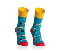 More Calcetines Que No Coinciden - Media Pierna Algodón Colores - Divertido Motivo Navideño - Estampado Loco Multicolor - Extraños para Hombres y Mujeres - 1 Par