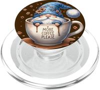 More Coffee GNOME Graphic with Coffee Beans For Barista Mom PopSockets PopGrip para MagSafe