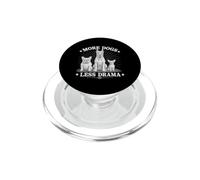 More Dogs Less Drama Funny Dog Lover Vintage Graphic PopSockets PopGrip para MagSafe