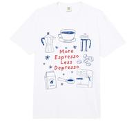 More Espresso Less Depresso Funny Barista Coffee Lover Quote Comfort Colors Adult Heavyweight T-Shirt
