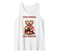 More Espresso Less Depresso Perro Camiseta sin Mangas