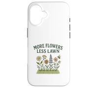 More Flowers, Less Lawn Save The Bees No Mow Pollinator Carcasa para iPhone 16