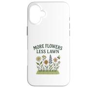 More Flowers, Less Lawn Save The Bees No Mow Pollinator Carcasa para iPhone 16 Plus