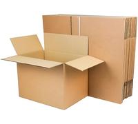 MORE FREE- 10 Cajas de Cartón Doble Kraft 60x40x40,Canal Simple Ultra Reforzado, Caja para almacenaje, Caja con solapa, Caja Tipo Americana (10 CAJAS-60x40x40)
