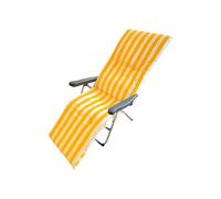 MORE FREE-Cojín Tumbona Colchón Tumbona Acolchada Classic Texturas Colchóneta para Tumbona Exterior Funda de Loneta con Cremallera Lavable Cojín Acolchado de Fibra (Amarillo, Pack 2 【180x55x8cm】)