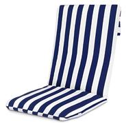 MORE FREE-Cojín Tumbona Colchón Tumbona Acolchada Classic Texturas Colchóneta para Tumbona Exterior Funda de Loneta con Cremallera Lavable Cojín Acolchado de Fibra (Azul, Pack 2 【120x50x7cm】)